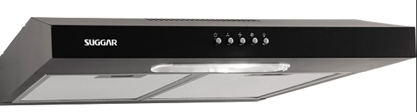 DEPURADOR DE COCINA SUGGAR SLIM 60CM 3VEL. NEGRO