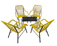 JUEGO DE SILLONES DE CABLE MINI C/MESITA -MJS