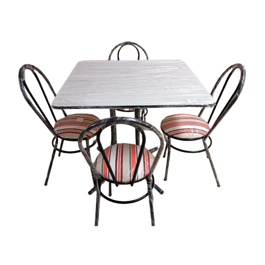 JUEGO DE COMEDOR VICTORIA CUAD. 4 SILLAS COD. 187