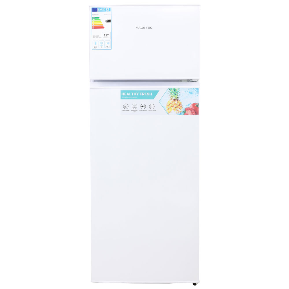 HELADERA HAUSTEC 210LTS 2P F/HUMEDO BLANCO