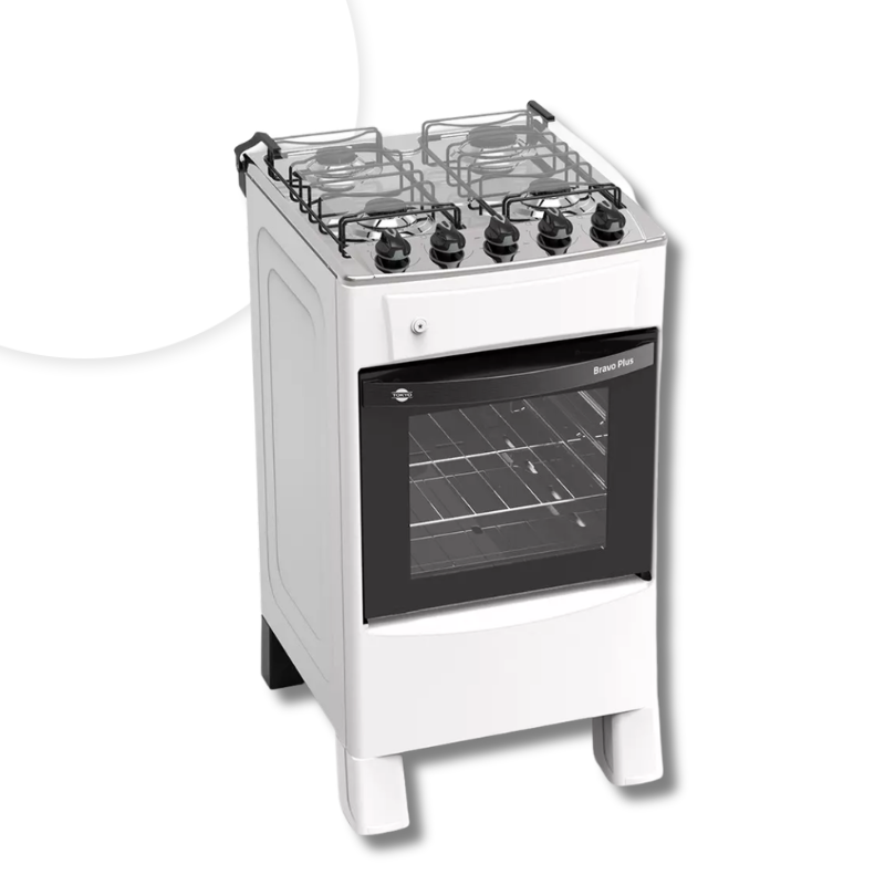 COCINA A GAS TOKYO BRAVO PLUS 4H C/ENC. BLANCA MESADA INO