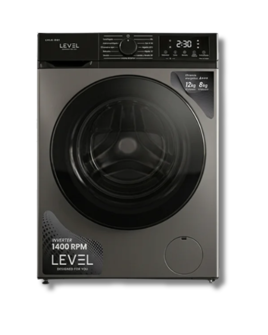LAVASECARROPAS LEVEL SILVER C/ FRONTAL 12K LAVADO / 8K SECA