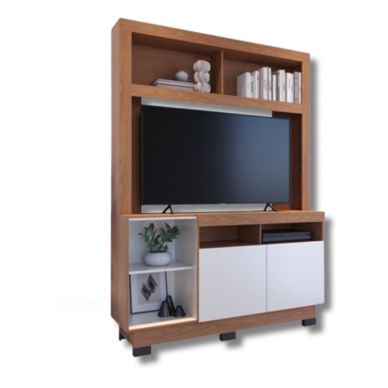 ESTANTE AMBAR P/ TV HASTA 46" - MOVELMAX COLIBRI FREIJO/OFF W