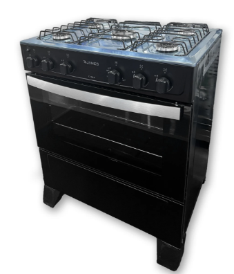 COCINA JAMES 5H PLUS NEGRO C-150 ENCENDIDO AUTO.